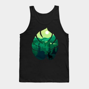 green florest Tank Top